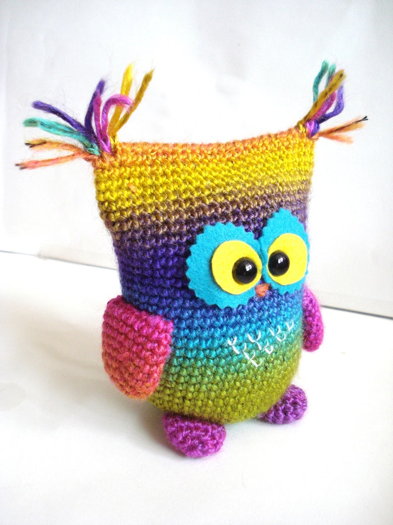 Crochet Pattern, Owl, Instant Download, Crochet tutorial, Crocheted Owly, amigurumi toys, handmade gifts, plush animal image 6