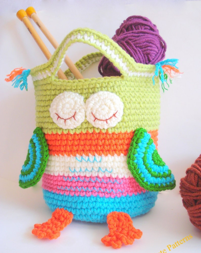 Crochet Bag Pattern Girls Purse, INSTANT DOWNLOAD PDF, Crochet Owl Purse Pattern Bag Girls Handbag image 4