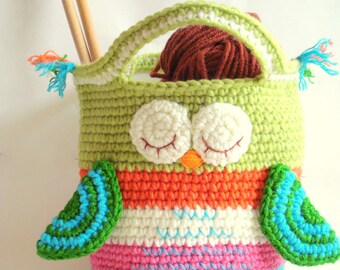 Basket Owl Crochet Pattern Storage Basket Storage Bin Large Crochet Basket Crochet Owl Basket Pattern Storage Containers Home Decor Gift
