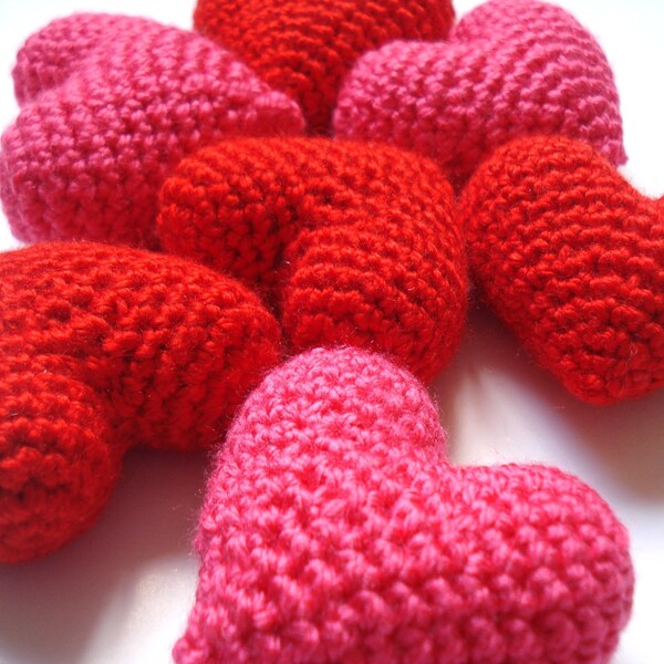 Amigurumi Crochet Hearts Set of 20