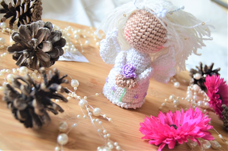 Angel Pattern, Amigurumi doll, Christmas crochet pattern, Baptism gift, guardian angel, crochet doll pattern, amigurumi toys, xmas plush image 7