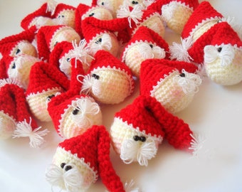 Crochet Pattern Santa Claus, Crocheted Christmas Tree ornament Pattern, Christmas Gifts, Amigurumi Tutorial New Year plush