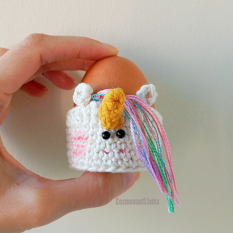 Easter Egg Crochet Pattern, egg warmer pattern, Easter gift idea, Easter egg hunt, diy, table decor, cozy, fun diy, bunny, chick, bear, cat image 5