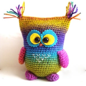 Crochet Pattern, Owl, Instant Download, Crochet tutorial, Crocheted Owly, amigurumi toys, handmade gifts, plush animal image 1