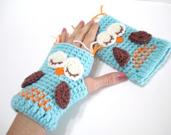 Gloves Pattern, Owl Gloves Pattern, Tutorial, Crochet Tutorial, Owl Gloves, hand accessories, owl gifts, handmade diy amigurumi style, cute