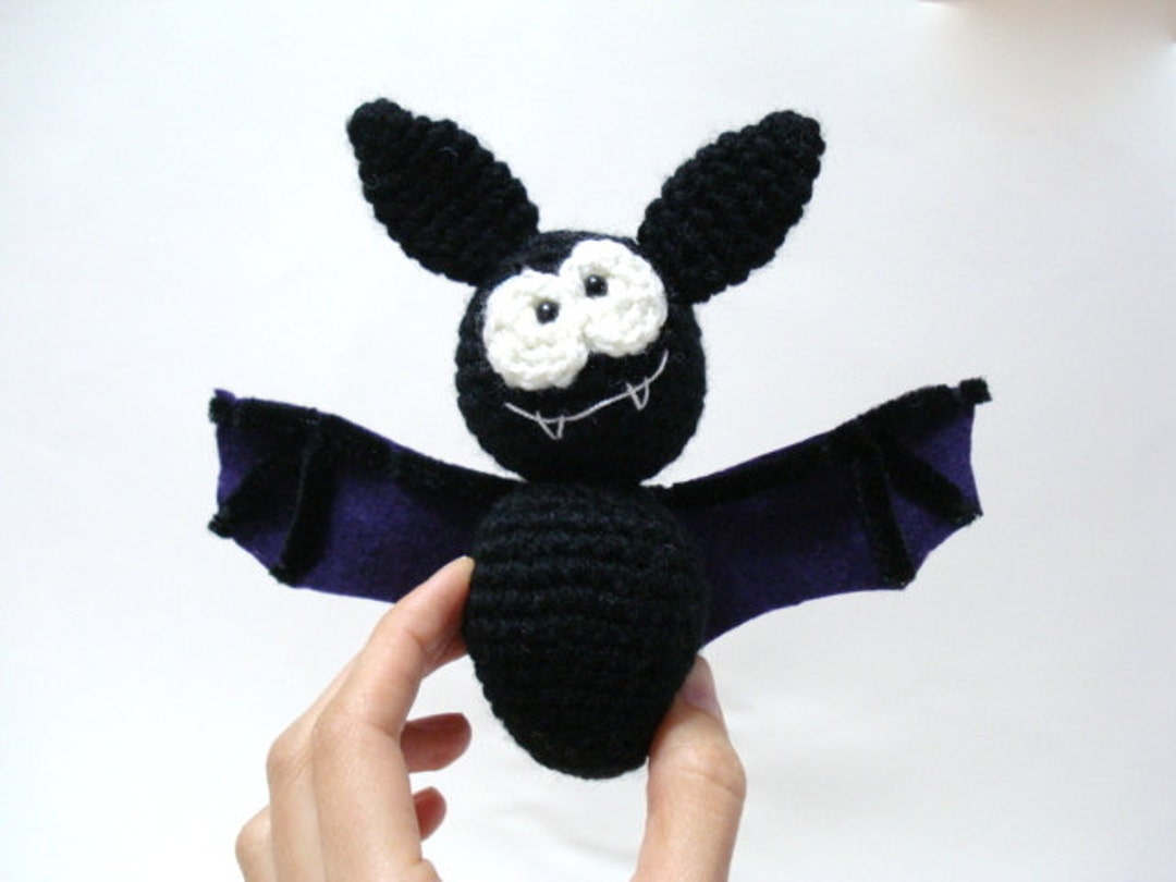 Amigurumi Bat Pattern, Crocheted Bat Tutorial, Halloween Crochet ...