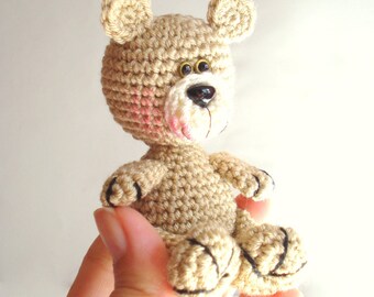Patron PDF au crochet, motif ours en peluche, tutoriel crochet, motif ours Amigurumi - tutoriel ours au crochet PDF, miniature 3,9 pouces