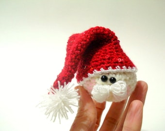 Crochet Pattern, Amigurumi Santa Claus Pattern, Crocheted Santa, Christmas Gifts, Christmas ornaments,  Instant Download, Crochet Tutorial