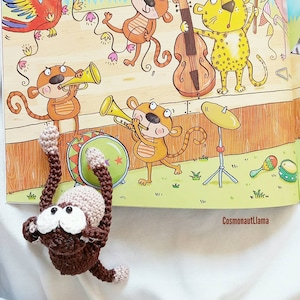 Monkey Pattern, crochet plushie, amigurumi animal, toy gifts, handmade diy tutorial, african animals, cute croche, easy beginner pattern