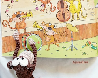Affen Muster, gehäkeltes Plüschtier, Amigurumi Tier, Geschenke, Bastelanleitung, afrikanische Tiere, süßes Häkelmuster, einfache Anfängeranleitung