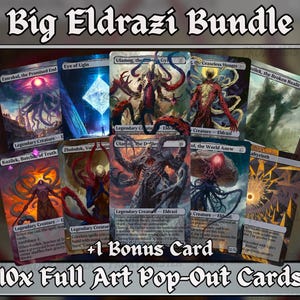 Eldrazi Big Bundle – Eldrazi Tribal Commanders – 10 + 1 Card Set – Full-Art Custom MTG Proxies – High Quality EDH / CEDH Deck Gift