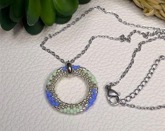 Necklace with a beaded pendant