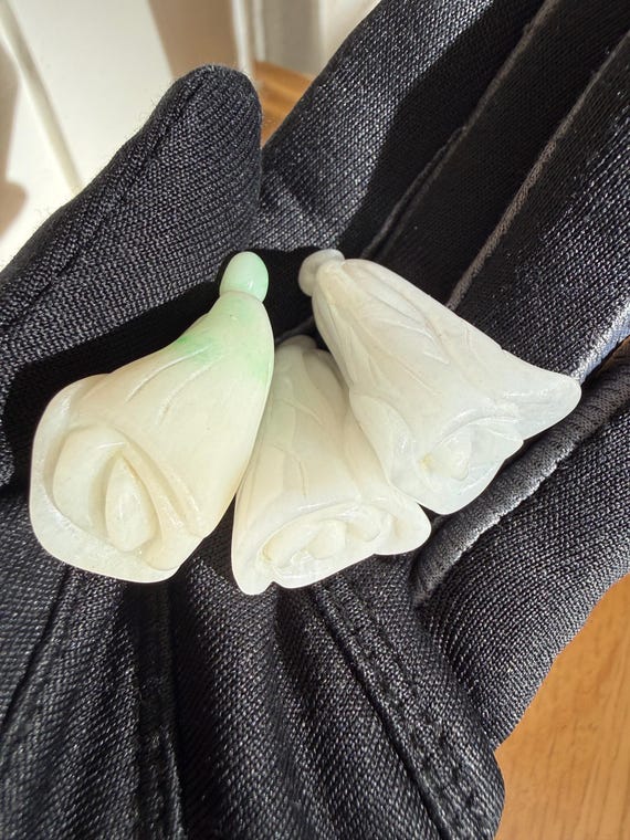 Natural Burmese Green/White/Lavender Jadeite Wealth Cabbage Flower Pendant Charms 翠玉白菜