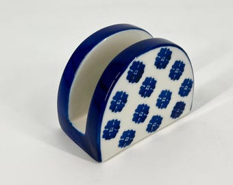 Ceramic Royal Blue Napkin or Letter Holder