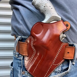 Leren OWB-holster: Smith & Wesson 686, .357 Magnum, 3 inch