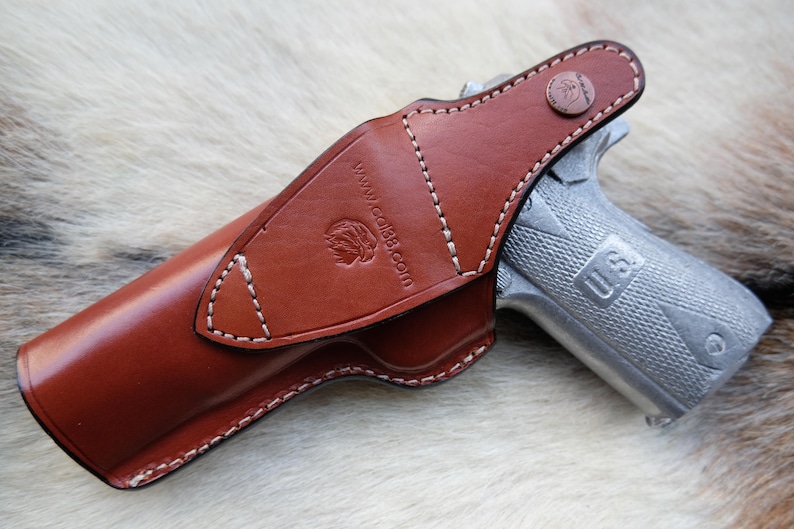 IWB Leather Holster For ALL 1911 45 ACP 5 inch Colt Springfield Ruger S&W image 9