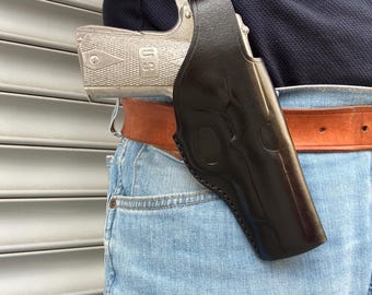 Leather OWB Thumb Break Holster for 1911 Series Colt  Springfield 5 inch
