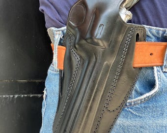 Leder-OWB-Holster: Colt Python 357 Mag.6-Zoll-Lauf