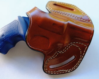 Funda de cuero OWB con liberación del pulgar: Taurus Modelo 85 .38 Special Ultra-Lite