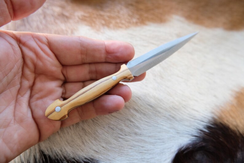 Small Dagger Knife Olive Wood Handle
