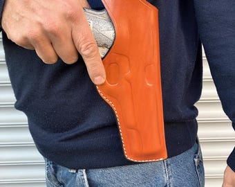 Leren verticale schouderholster: 1911-serie 45 acp 5 inch
