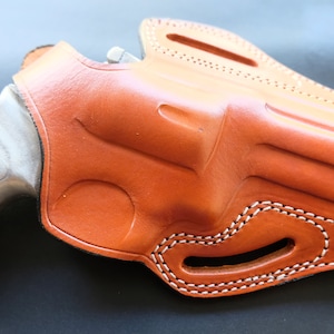 Handcrafted Leather OWB Holster: Ruger GP100 .357 Magnum (Right Handed)