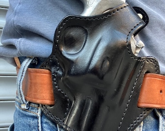 Funda de cuero OWB con liberación del pulgar: Taurus Tracker 44 Magnum de 2,5 pulgadas