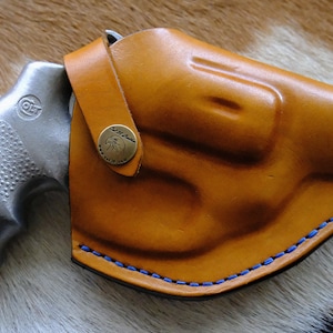 Leather Two Position Belt Holster For New Colt Cobra .38 Special 2″ barrel  Hand Sewing