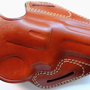Leather OWB Holster For Smith and Wesson 686  357 Magnum 3 inch barrel   Right Hand