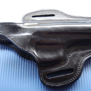 Leather OWB Belt Holster for Beretta M9 (R.H).Black Tan