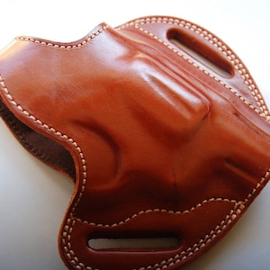 Leather OWB Holster: Ruger SP101 357 Magnum, 2-2.25 inch, R.H.