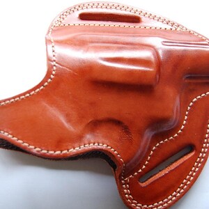 Handcrafted Leather OWB Belt Holster For EAA Windicator 38 special (Right Hand)