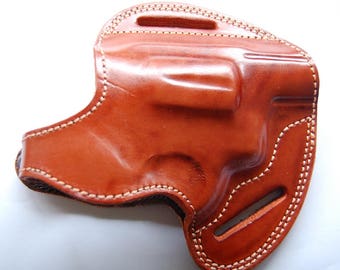 Handcrafted Leather OWB Belt Holster For EAA Windicator 38 special Right Hand