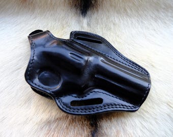 Leather Thumb Break OWB Holster: Colt Python Colt Trooper4 inch (R.H)