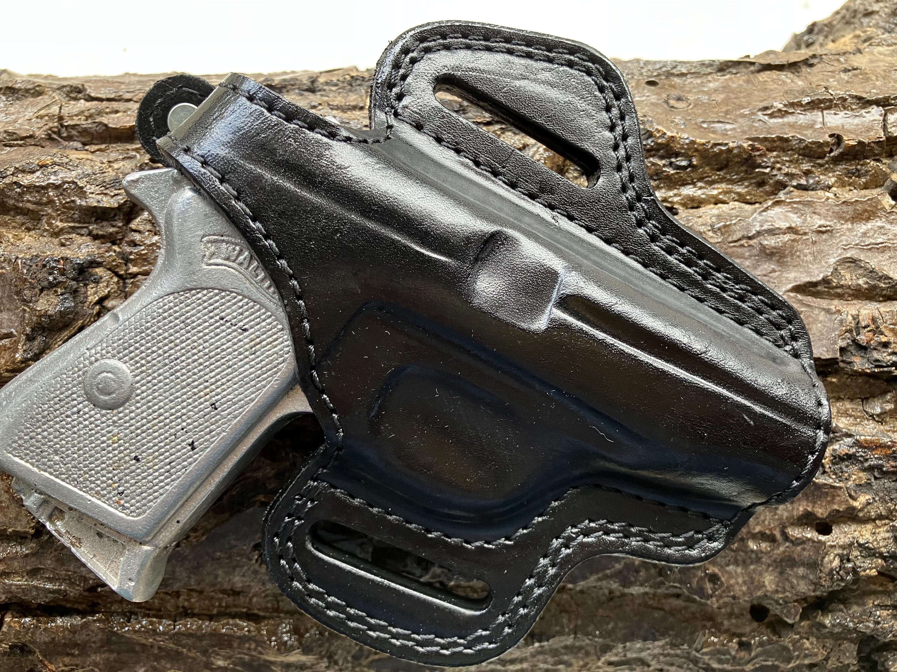 ワルサー PP PPK-S PPK-L用レザーサムブレイク OWBホルスター（右利き