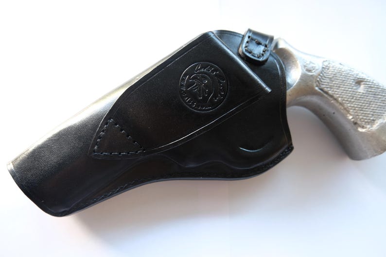 Leather Cross Draw Holster For Smith Wesson 686 Ruger Gp100 Colt Python 4 inch Barrel