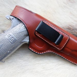 IWB Leather Holster For ALL 1911 45 ACP 5 inch Colt Springfield Ruger S&W TAN