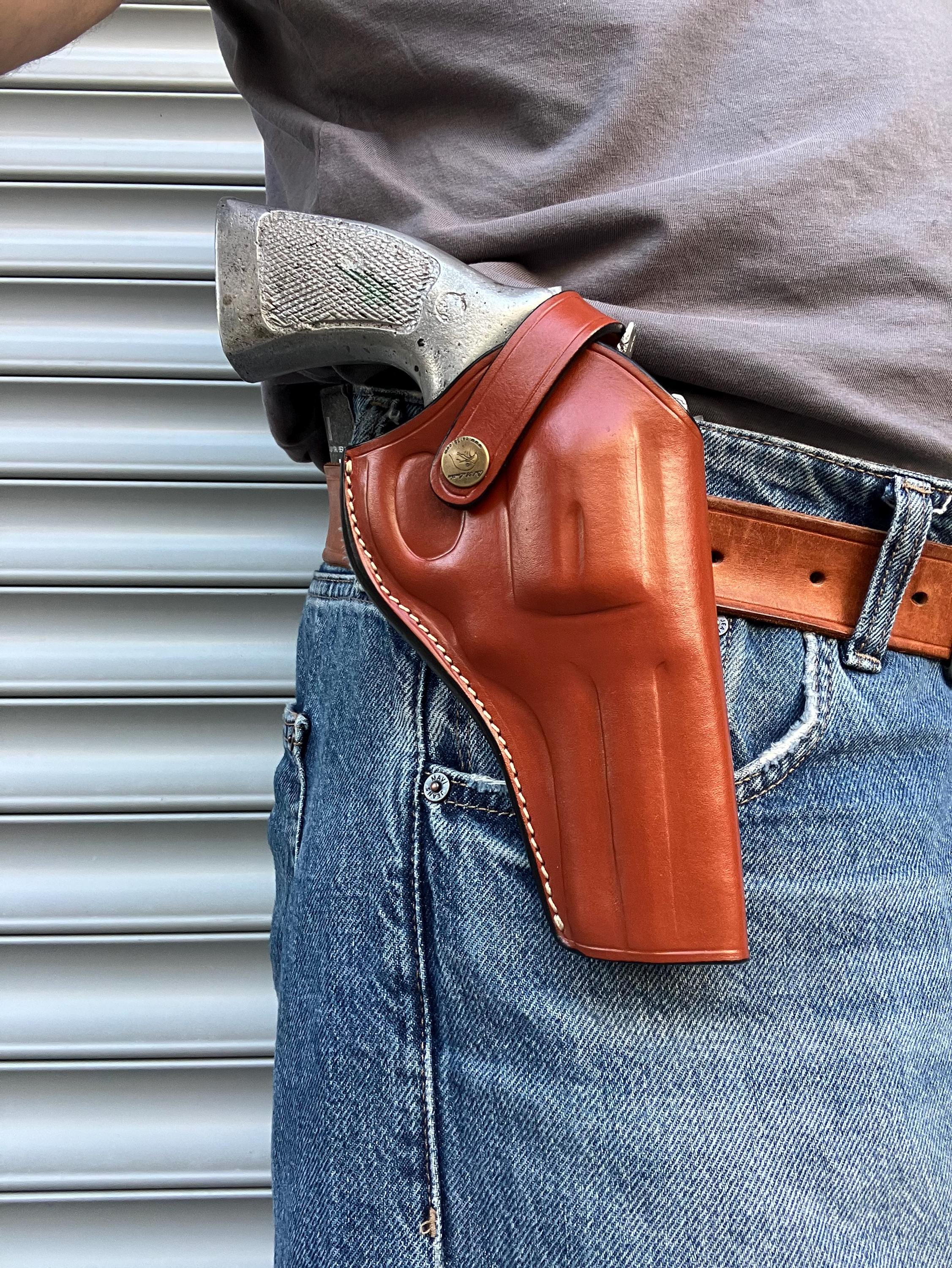 Leather Cross Draw Holster: S&W 686, Ruger GP100, Colt Python 4 Inch - Etsy