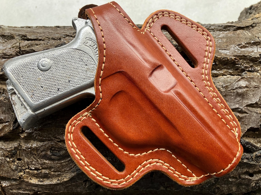 ワルサー PP PPK-S PPK-L用レザーサムブレイク OWBホルスター（右利き