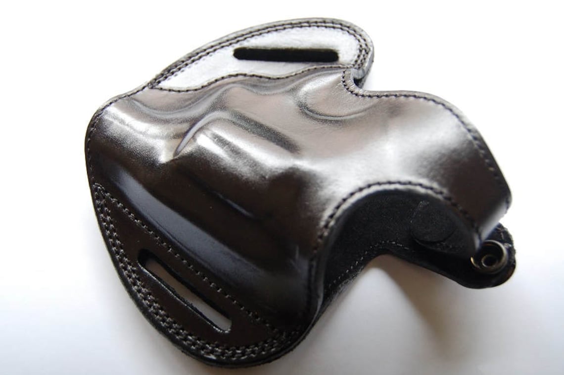 Premium Leather OWB Paddle Holster With Thumb Break - Fits EAA Windicator .38/.357 2" Barrel - Right Hand Draw, Brown #1520