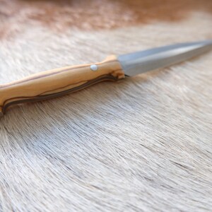 Small Dagger Knife Olive Wood Handle