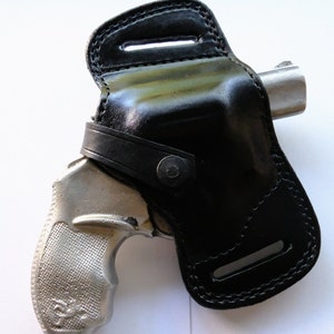 Leather Belt Slide Holster With Snap  For Taurus model 856 38 special
