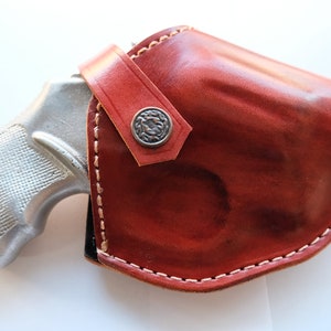 Leather Belt Two Position Holster for Taurus Model 856 Snub Nose 38 Special 2 inch