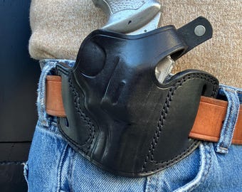 Leren riem OWB-holster voor Taurus 85 38 Special (R.H)