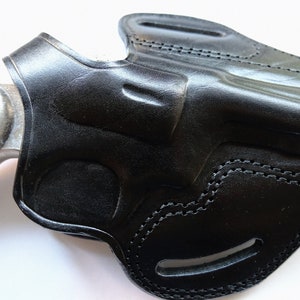 Handmade Leather OWB Holster: Smith & Wesson 38 Special, 4&quot; Barrel (Right Hand)