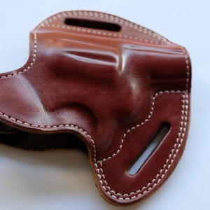 Handcrafted Leather OWB Holster: Smith & Wesson Model 10 Snub Nose