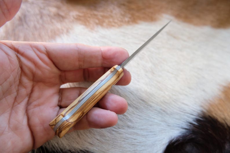 Small Dagger Knife Olive Wood Handle