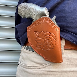 Custom Made Open Top  Leather Belt Holster For New Colt Cobra .38 Special 2″ barrel Hand stitched