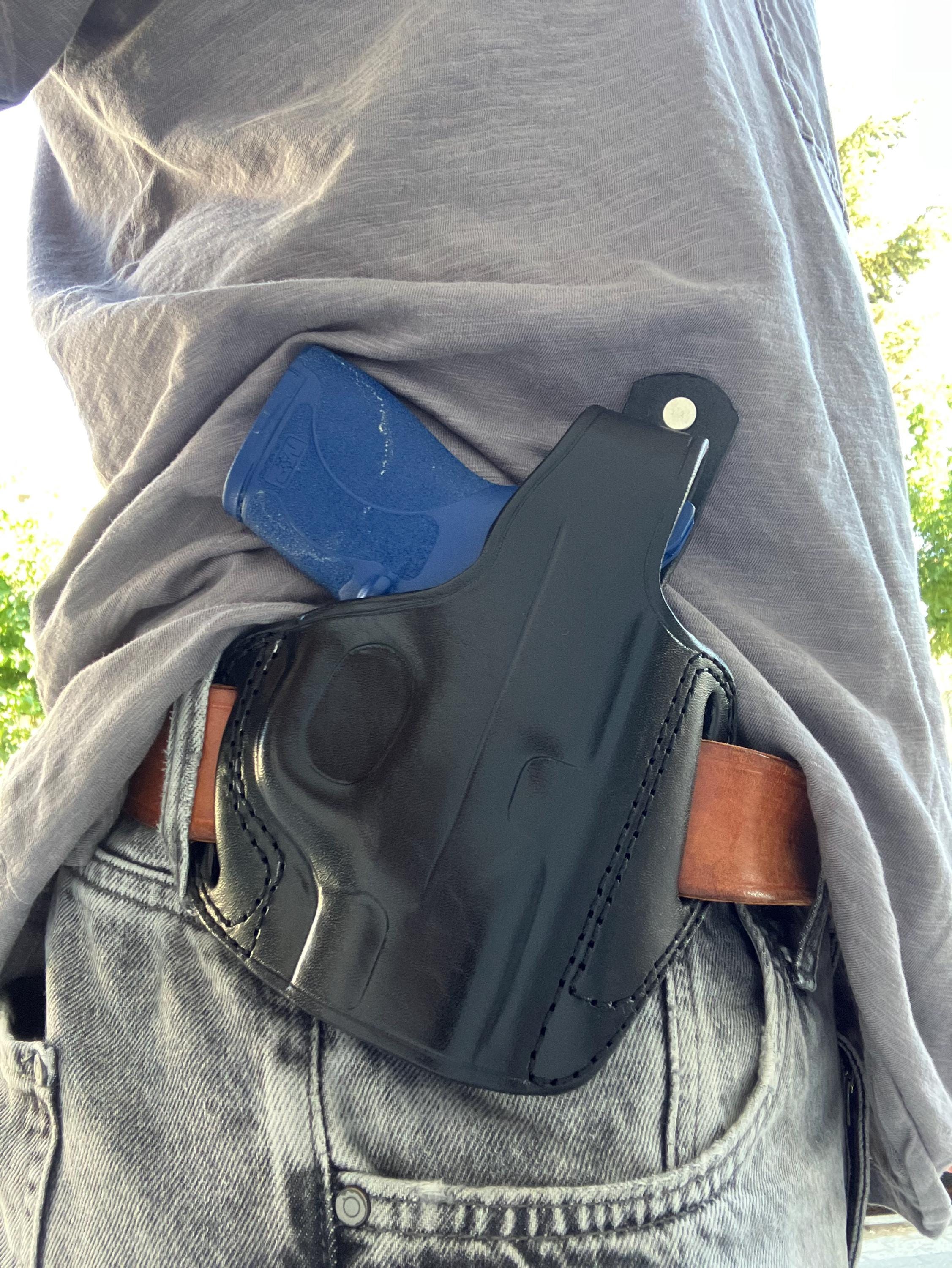 レザー製OWBホルスター：スミス＆ウェッソン M&P シールド9 マイクロ
