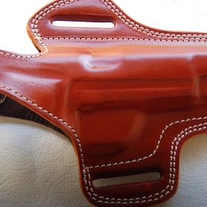 OWB Belt Handcrafted Leather Holster For Browning Hi Power (R.H)